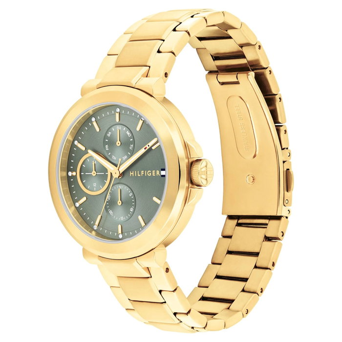 Tommy Hilfiger 1782755 Reloj para Mujer Dorado con Esfera Verde