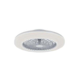 Philips Amigo Ventilador de Techo con Luz LED RGB Blanco, 48 cm, 40W + 20W DC, 6 Velocidades, 4400 lm, Luz Nocturna, IP20, 9 Escenas, Temporizador, Mando a Distancia