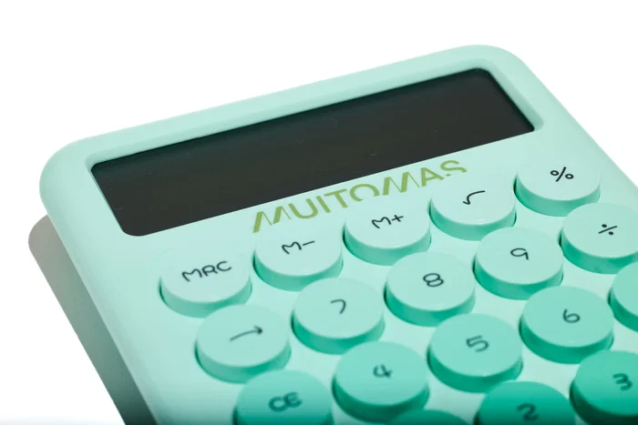 Muitomas CALCULATORGN Calculadora Básica de Escritorio con 12 Dígitos, Color Verde - Ideal para Oficina, Escuela o Casa