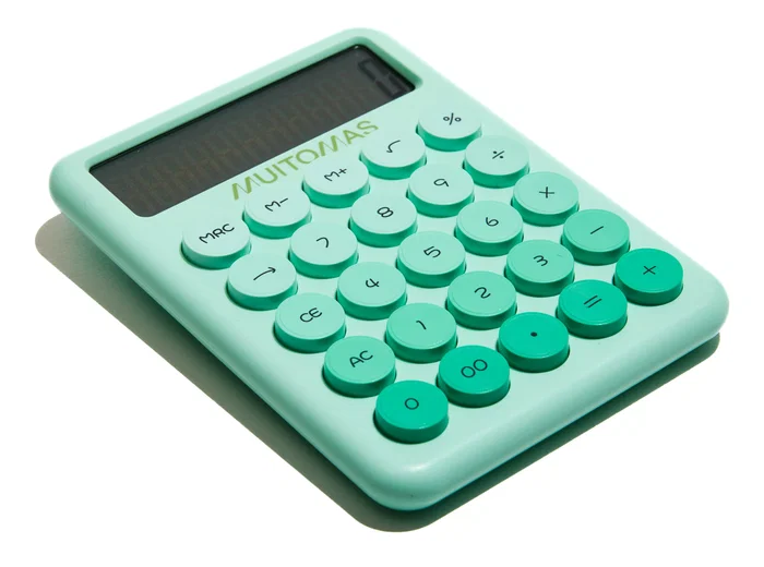 Muitomas CALCULATORGN Calculadora Básica de Escritorio con 12 Dígitos, Color Verde - Ideal para Oficina, Escuela o Casa