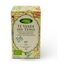 ARTEMIS BIO Té Verde Sin Teína 20 filtros de 1.4g