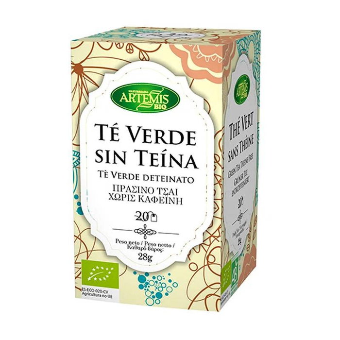 ARTEMIS BIO Té Verde Sin Teína 20 Filtros