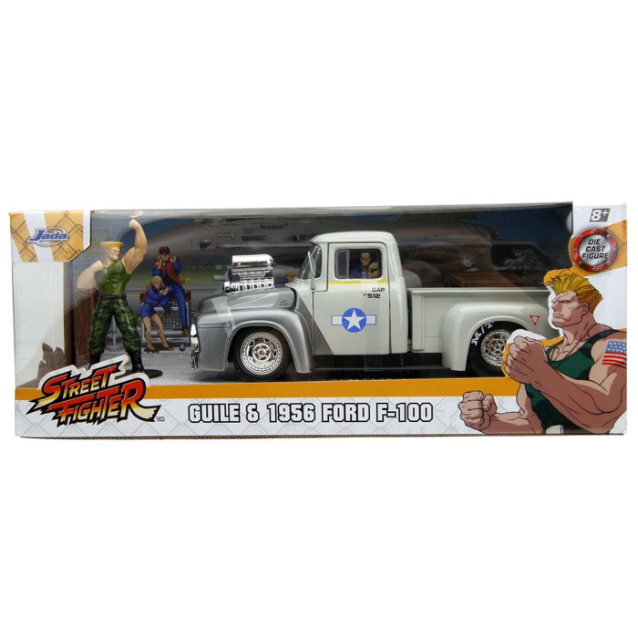 Jada Street Fighter 1956 Ford Pickup 1:24 con figura de Guile Jada Street Fighter 1956 Ford Pickup 1:24 con figura de Guile