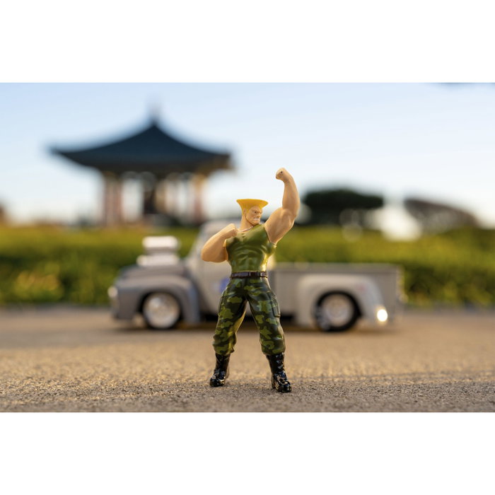 Jada Street Fighter 1956 Ford Pickup 1:24 con figura de Guile Jada Street Fighter 1956 Ford Pickup 1:24 con figura de Guile