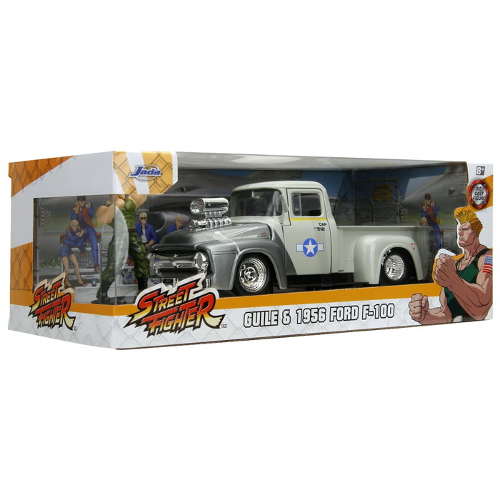 Jada Street Fighter 1956 Ford Pickup 1:24 con figura de Guile Jada Street Fighter 1956 Ford Pickup 1:24 con figura de Guile