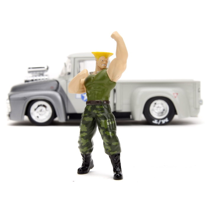 Jada Street Fighter 1956 Ford Pickup 1:24 con figura de Guile Jada Street Fighter 1956 Ford Pickup 1:24 con figura de Guile