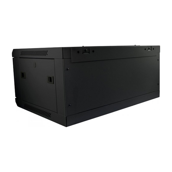 ALLNET Bastidor de Pared Rack de Red 19" 4U SMC-Serie, 450mm Profundidad, 50 kg Capacidad, Negro, ALL-SMC6404SCHWARZ