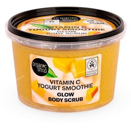ORGANIC SHOP Exfoliante Corporal con Efecto Glow «Batido de Yogur con Vitamina C», 250 ml