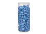 Giftdecor Bote de Piedras Decorativas Metalizadas, Piedras 10-20 mm, Peso 700 g, Color Azul, Dimensiones 6.5 x 15.8 x 6.5 cm (Set de 12)