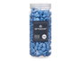 Giftdecor Bote de Piedras Decorativas Metalizadas, Piedras 10-20 mm, Peso 700 g, Color Azul, Dimensiones 6.5 x 15.8 x 6.5 cm (Set de 12)