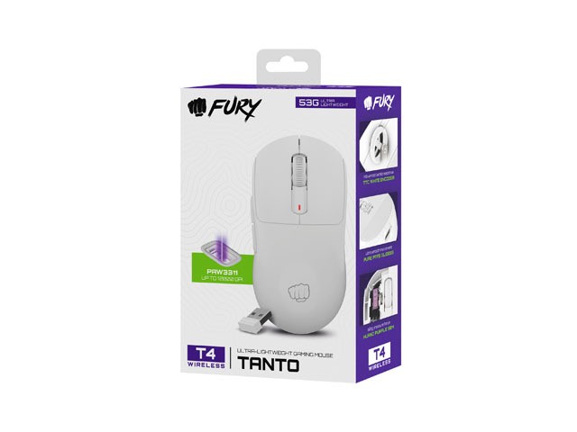 Fury Tanto T4 Wireless Teclado Polaco USB Blanco