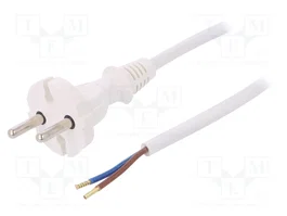 PLASTROL Cable de alimentación H05VV-F 2x1mm2 3m