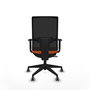 PIQUERAS Y CRESPO Silla de oficina Horna Naranja/Negro Mecanismo Sincro/Traslack Brazos 1D