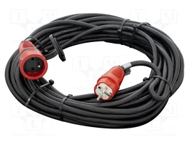 KERG Prolongador de alimentación H05RR-F 3G2,5mm² 20m negro