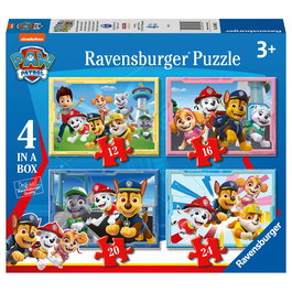 Ravensburger Puzzle 4 In Box Paw Patrol B 03065 Rompecabezas Educativo para Niños +3 Años