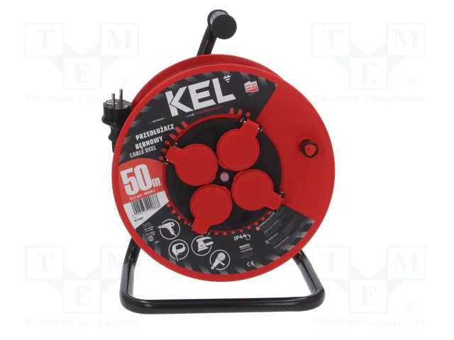 KEL Prolongador de alimentación H05RR-F 3G1,5mm² 50m Negro
