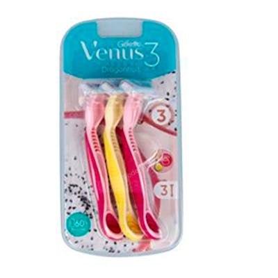 Gillette Venus3 Dragonfruit Cuchillas de Depilación Desechables 3 unidades
