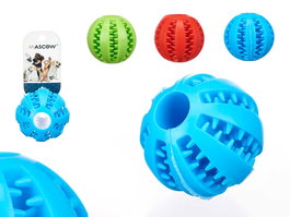 MascoW Bola Dispensador Comida Silicona, 3 Colores, 6.8x6.8x6.8 cm (Set de 24)
