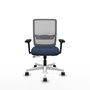 PIQUERAS Y CRESPO Silla de oficina Haches Azul marino/Gris con Brazos 3D