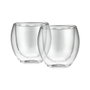 Oroley Tazas de doble pared Palermo Vaso de vidrio borosilicato resistente a golpes y temperaturas 100 ml 2 uds