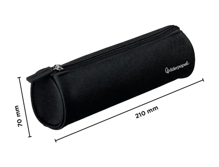 Liderpapel Estuche Portatodo Classic Cilíndrico Ancho 210x70mm Negro
