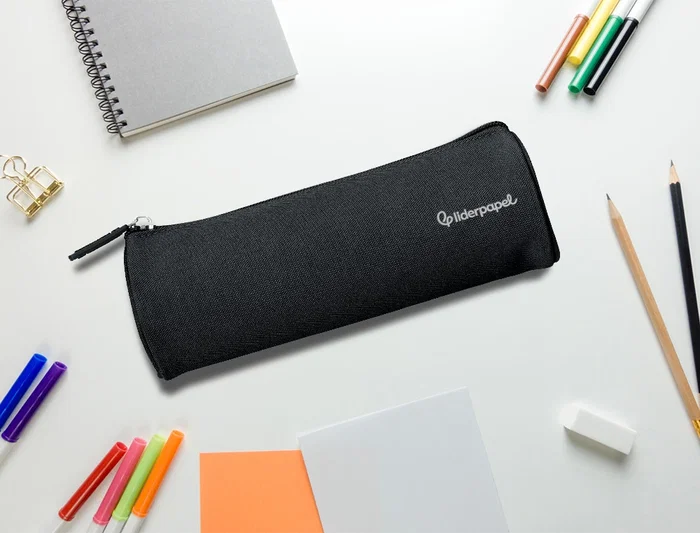 Liderpapel Estuche Portatodo Classic Cilíndrico Ancho 210x70mm Negro