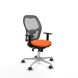 PIQUERAS Y CRESPO Silla de oficina Jorquera con mecanismo Sincro, Naranja y Gris