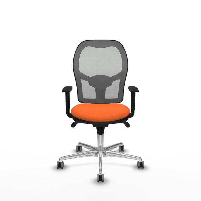 PIQUERAS Y CRESPO Silla de oficina Jorquera con mecanismo Sincro, Naranja y Gris