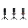 Cherry UM 3.0 ZUB Micrófono USB de Mesa Negro, Cardioide, 24 bits/96 kHz, 120 dB, Conector USB, 2.5 m de Cable