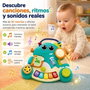 Hola Órgano musical Dinosaurio con actividades 2 en 1 con luces y sonidos