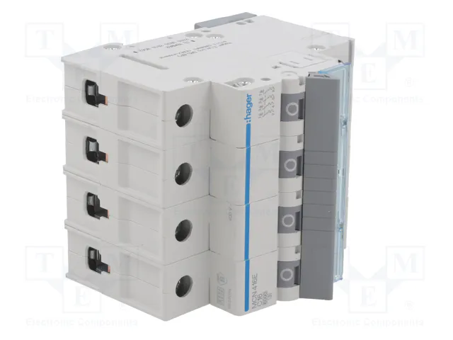 HAGER MCN416E Interruptor magnetotérmico 4 polos 16A 6kA
