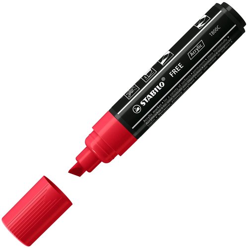 Marcador Acrylic Stabilo Free T800C Arty Line 4-10 Mm Carmin (748) (Set de 5) Marcador Acrylic Stabilo Free T800C Arty Line 4-10 Mm Carmin (748) (Set de 5)