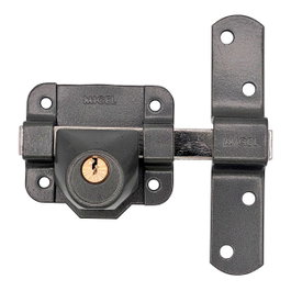 Micel Cerrojo de seguridad sobreponer modelo Crr14 de acero con acabado gris