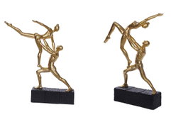 DKD Home Decor Figura de Resina Gimnastas Surtido de 2 Unidades
