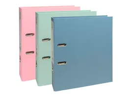 Exacompta Archivador de Palanca Autentik Cartón Reciclado DIN A4+ Lomo 80 mm Colores Surtidos