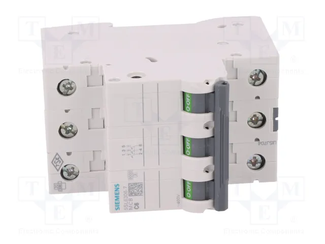 SIEMENS 5SL6306-7 Interruptor magnetotérmico 3 polos 6A SIEMENS 5SL6306-7 Interruptor magnetotérmico 3 polos 6A