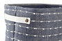 DKD Home Decor Cesta Azul Marino Blanco Poliester Set de 3 Piezas 28 x 25 x 38 cm