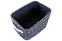 DKD Home Decor Cesta Azul Marino Blanco Poliester Set de 3 Piezas 28 x 25 x 38 cm
