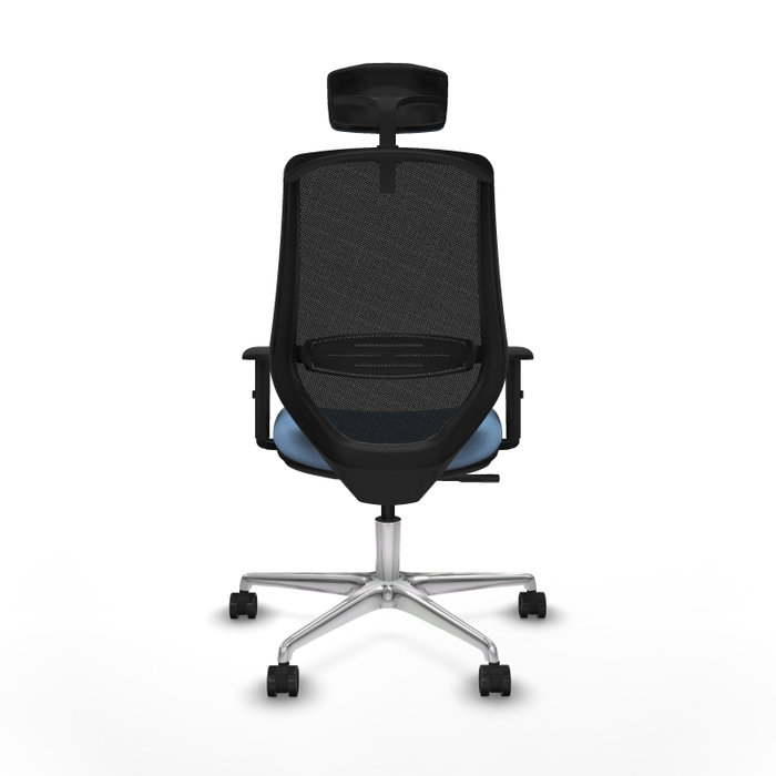 PIQUERAS Y CRESPO Silla de oficina Mardos con mecanismo Sincro, Azul cielo y Negro
