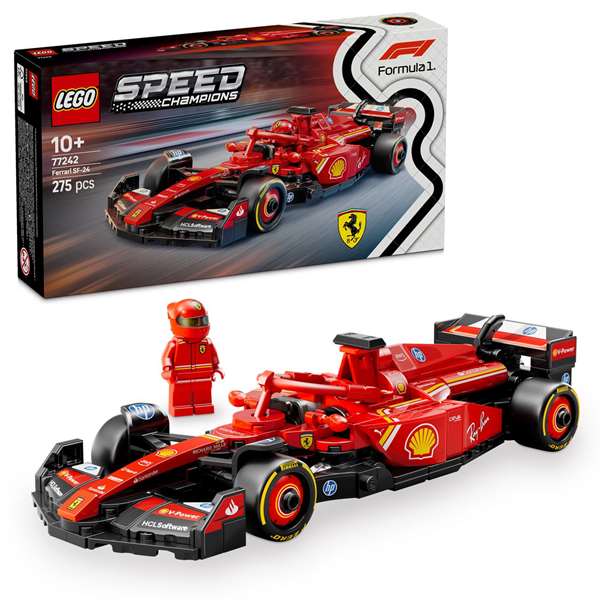 Lego Speed Champions Coche de Carreras Ferrari SF-24 Fórmula 1 Juego de Construcción 275 Piezas Lego Speed Champions Coche de Carreras Ferrari SF-24 Fórmula 1 Juego de Construcción 275 Piezas