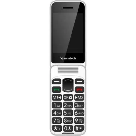 Sunstech CELT25BK Teléfono Móvil para Personas Mayores, Pantalla 2.8", Dual SIM, 4G, Botón SOS, Negro