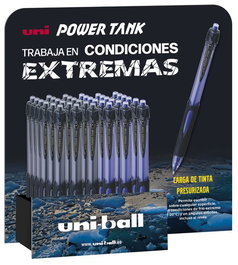 Roller Gel Rt. Uni-Ball Power Tank 1,0 (Sn-220) Expositor De 36 18X Sn-220 Negro 18X Sn-220 Azul