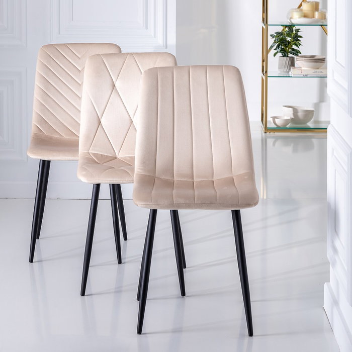 Ixia Silla de Salón en Terciopelo Beige