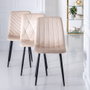 Ixia Silla de Salón en Terciopelo Beige