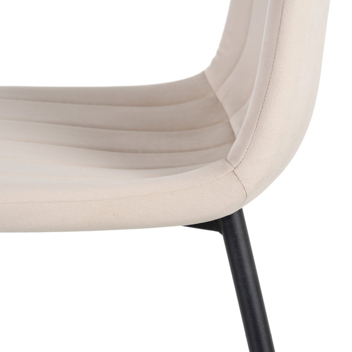 Ixia Silla de Salón en Terciopelo Beige