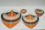 DKD Home Decor Set de 4 Decoraciones de Pared de Bambú Abanico 66x72 cm