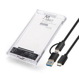 EWENT EW7064 Caja Externa USB 3.2 Gen1 2.5" SATA USB-C+A