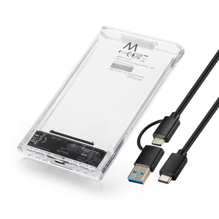 EWENT EW7064 Carcasa Externa Transparente para SSD/HDD de 2,5 Pulgadas USB 3.2 EWENT EW7064 Carcasa Externa Transparente para SSD/HDD de 2,5 Pulgadas USB 3.2