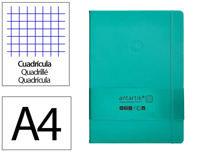 Antartik Cuaderno Antartik Notes Tapa Dura Turquesa A4 Antartik Cuaderno Antartik Notes Tapa Dura Turquesa A4