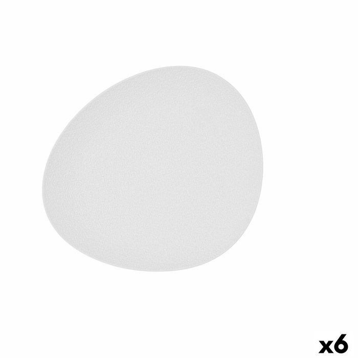 Bidasoa Plato Irregular Porcelana Fosil Blanco (6 Unidades) 28x24,8x2,5 cm